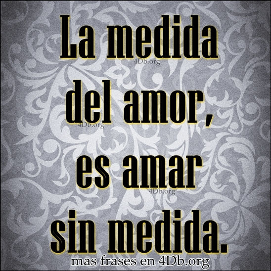 Frases Para Enamorar amar sin medida.