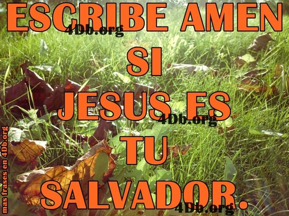 Jesús es tu Salvador.