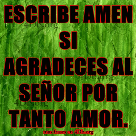 Agradesco al Señor.