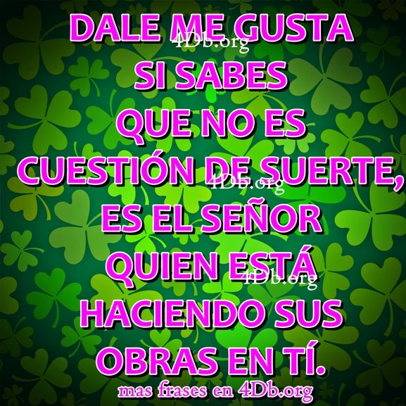 No es cuestión de suerte.
