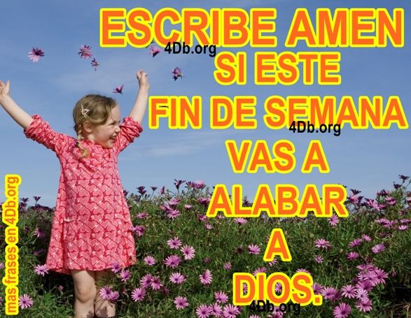 Este fin de semana vas a alabar a Dios.