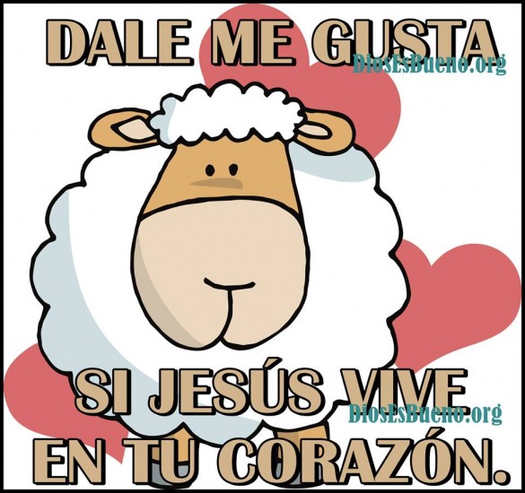 dale me gusta si Jesús vive en tu corazón