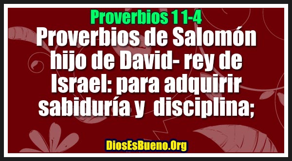 Proverbios 1:1-4