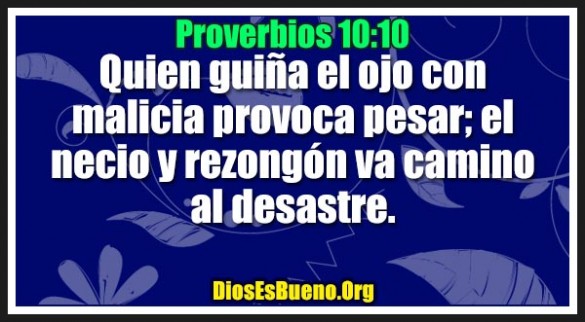 Proverbios 10:10