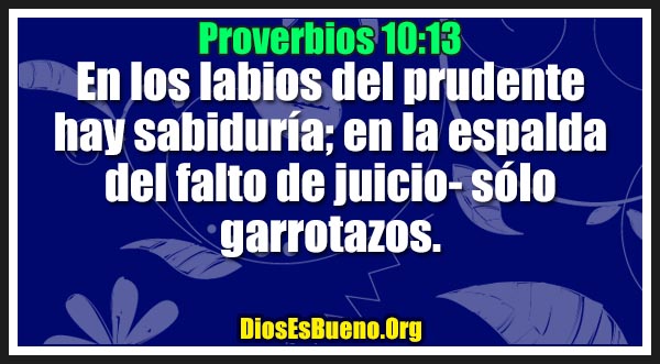 Proverbios 10:13