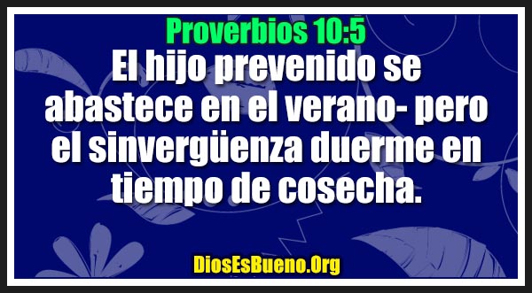 Proverbios 10:5