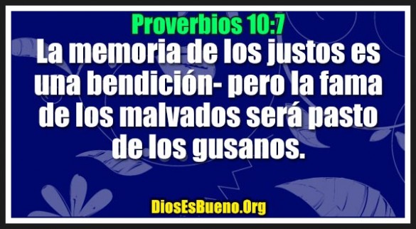 Proverbios 10:7