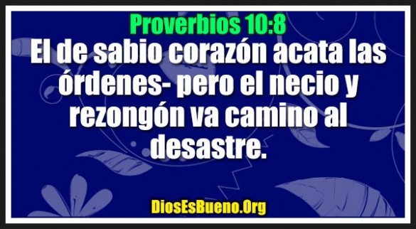 Proverbios 10:8 