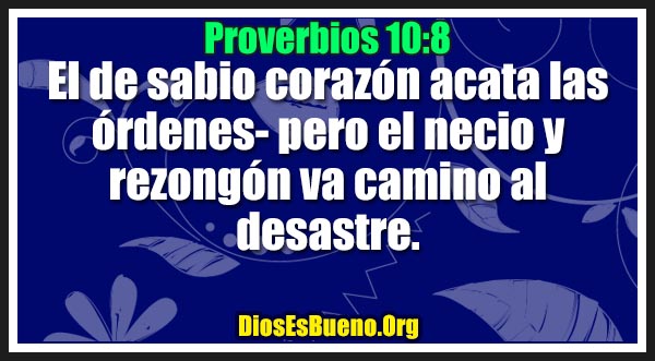 Proverbios 10:8