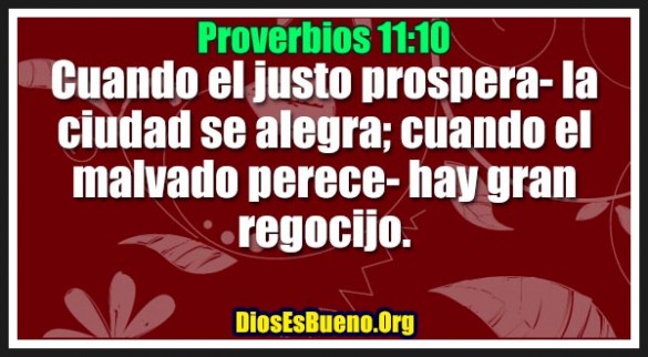 Proverbios 11:10