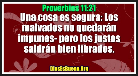 Proverbios 11:21