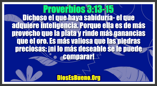 Proverbios 3:13-15