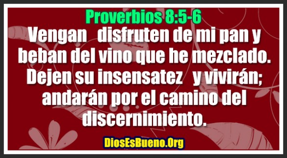 Proverbios 8:5-6
