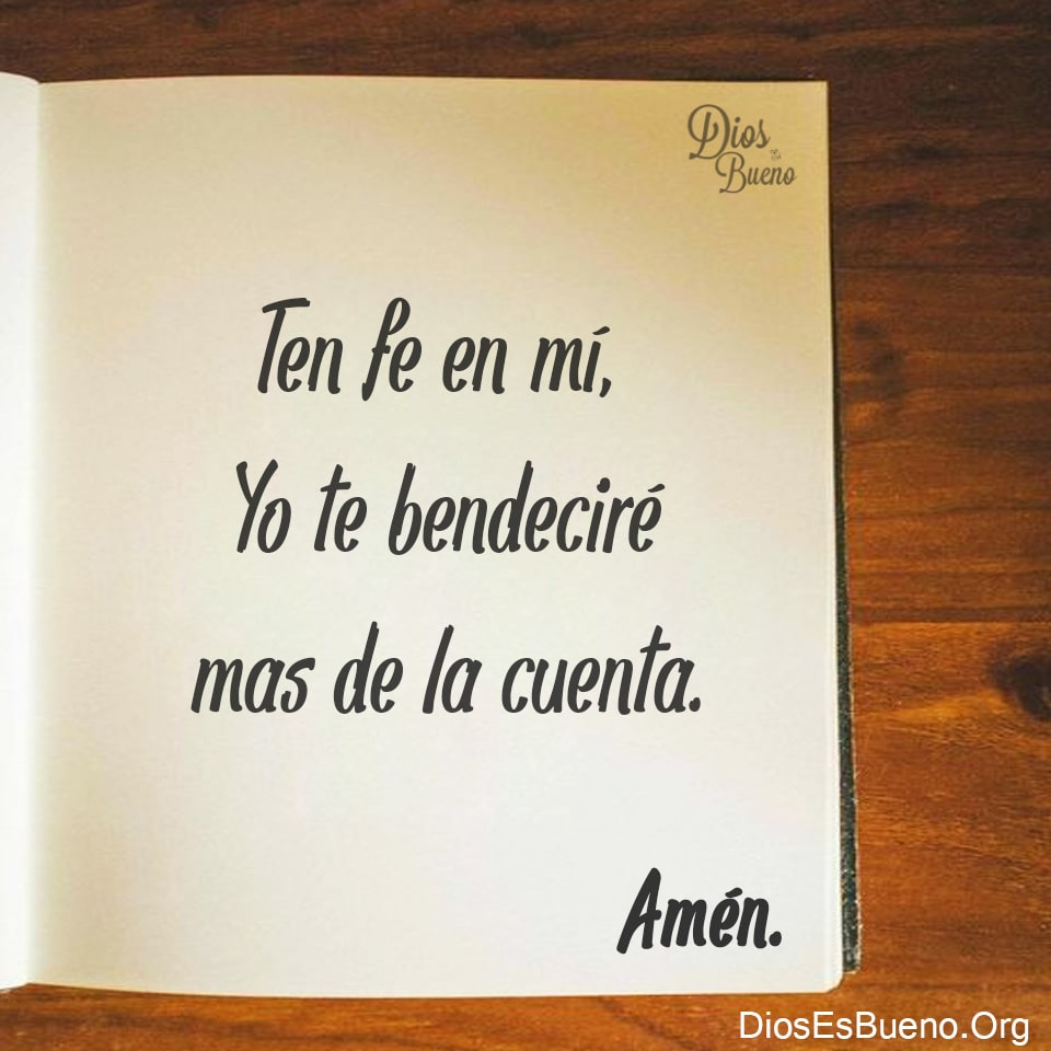Si Dios lo dice, yo lo creo...