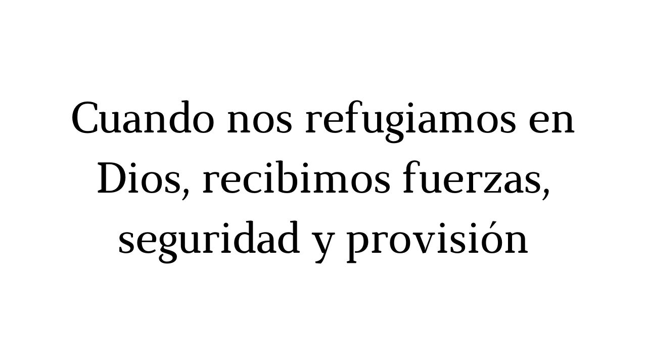 Enfócate en buscar a Dios, en tu familia, en tu salud.