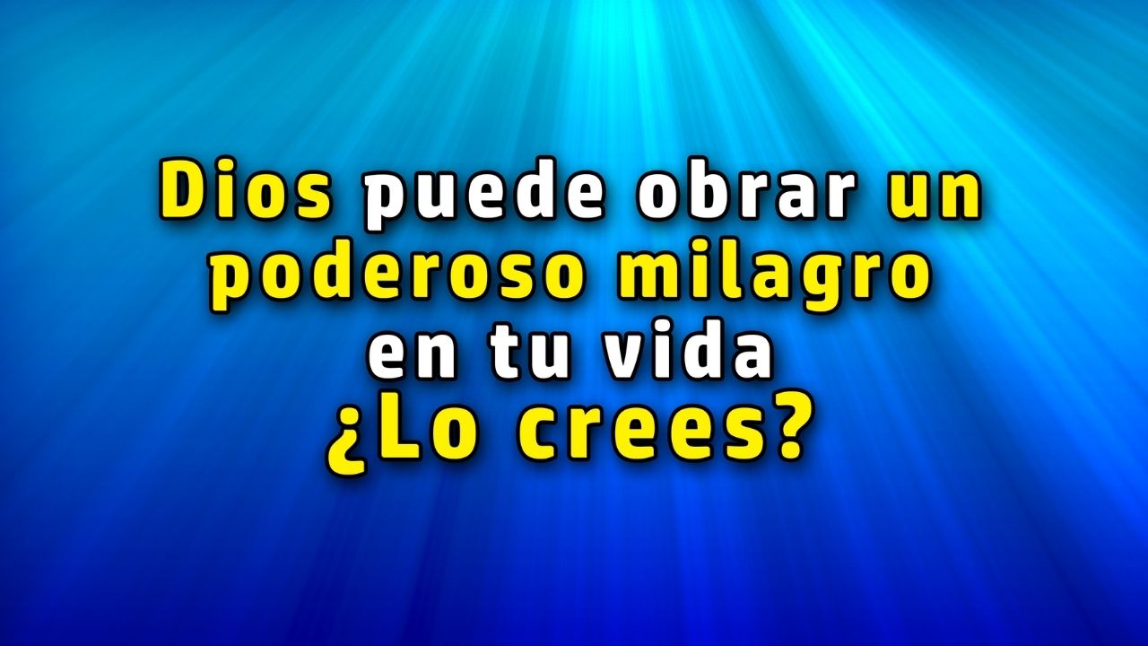 Dios Es Bueno, el tiempo de los milagros aún no ha terminado.