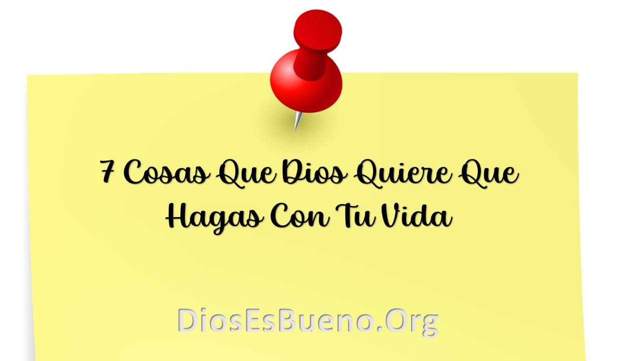 7 cosas que Dios quiere que hagas con tu vida